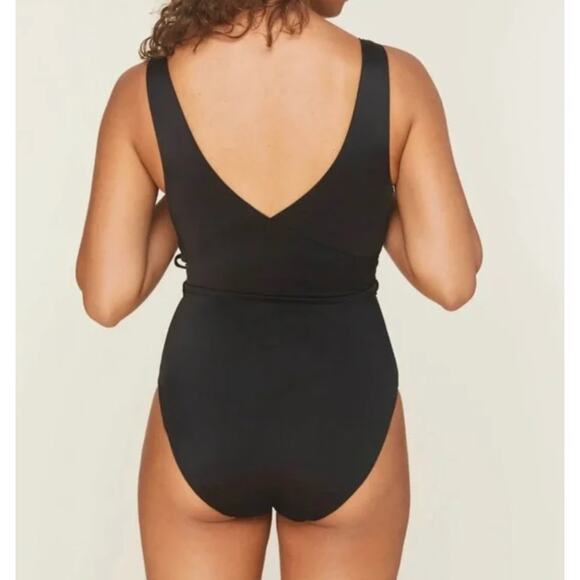 Andie Belmar One Piece Swimsuit Black Size Large NWT Minimalist Resort‎ Beach - Picture 3 of 11